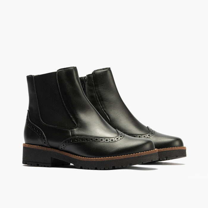 pitillos Botín Chelsea en Napa mujer color negro Liquidación