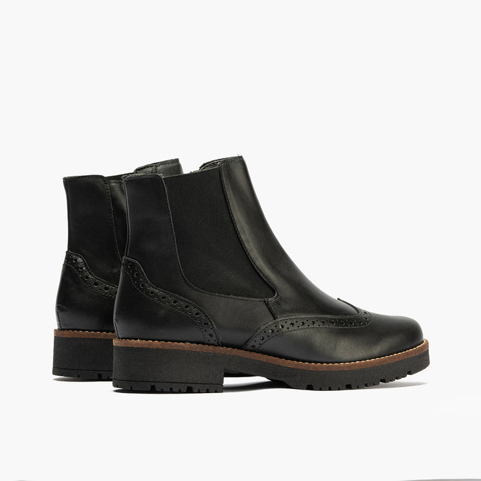 pitillos Botín Chelsea en Napa mujer color negro Liquidación