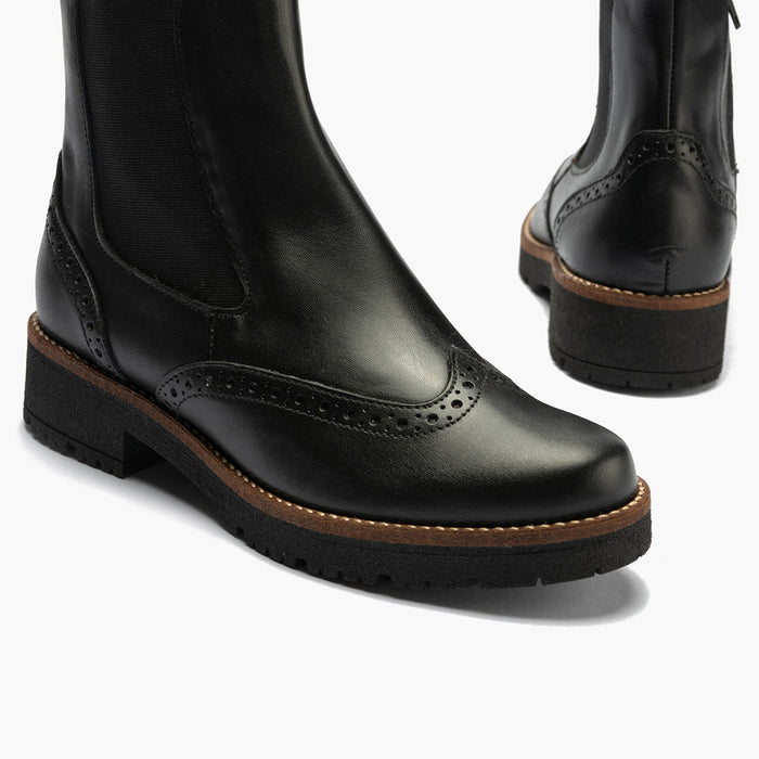 pitillos Botín Chelsea en Napa mujer color negro Liquidación