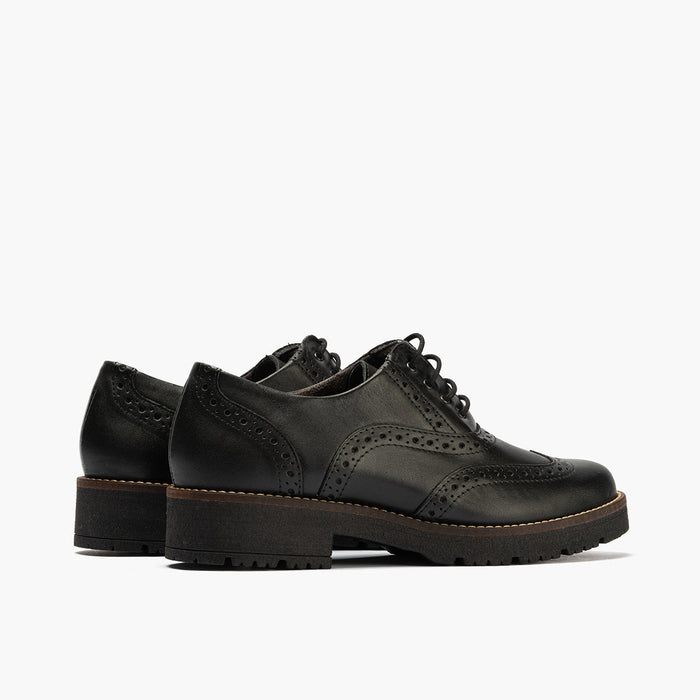 pitillos Zapato Inglés en Napa de mujer color negro Mejor oferta