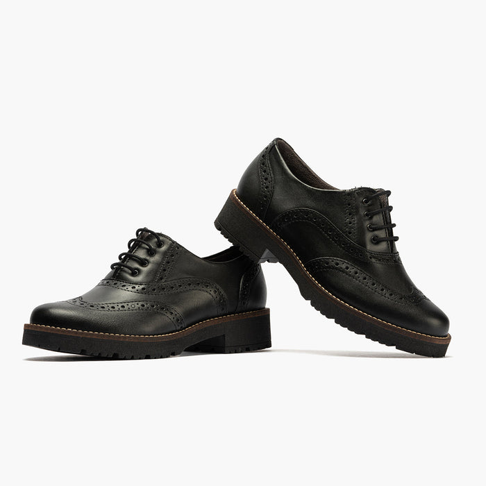 pitillos Zapato Inglés en Napa de mujer color negro Mejor oferta