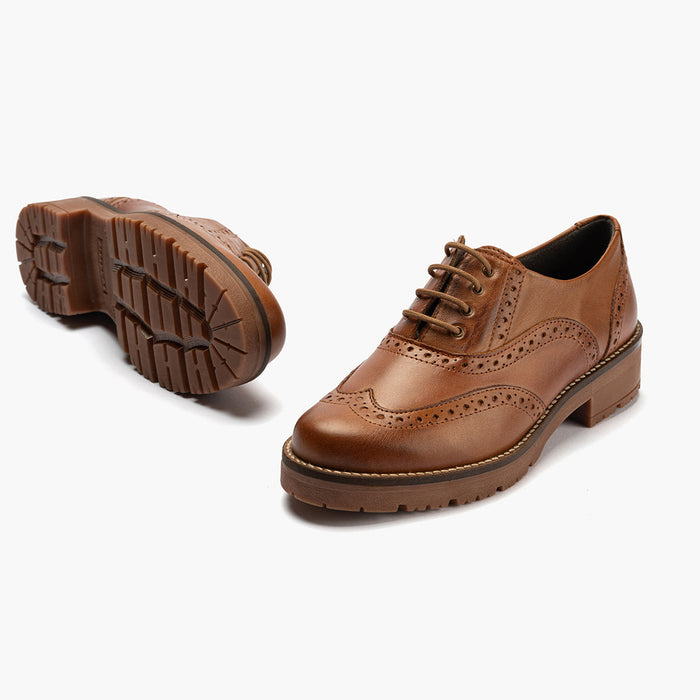 pitillos Zapato Inglés en Napa mujer color cuero Rebajas online