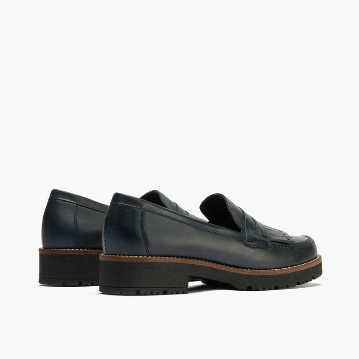 pitillos Mocasín Flecos para mujer color marino Envío gratis