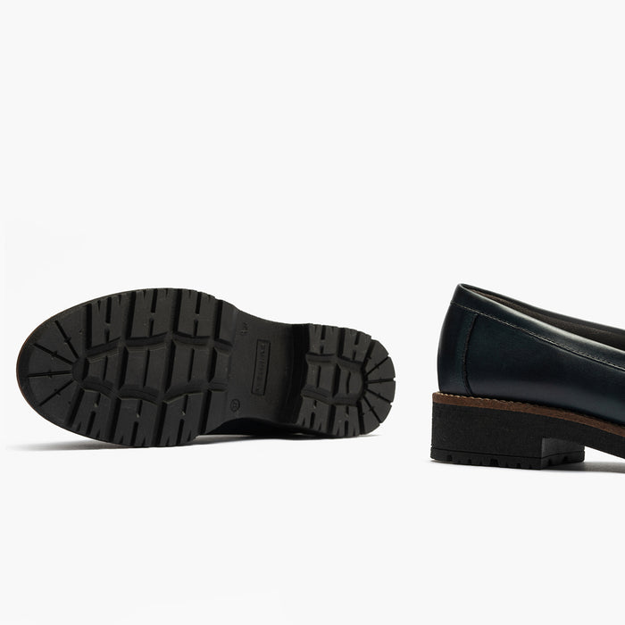 pitillos Mocasín Flecos para mujer color marino Envío gratis