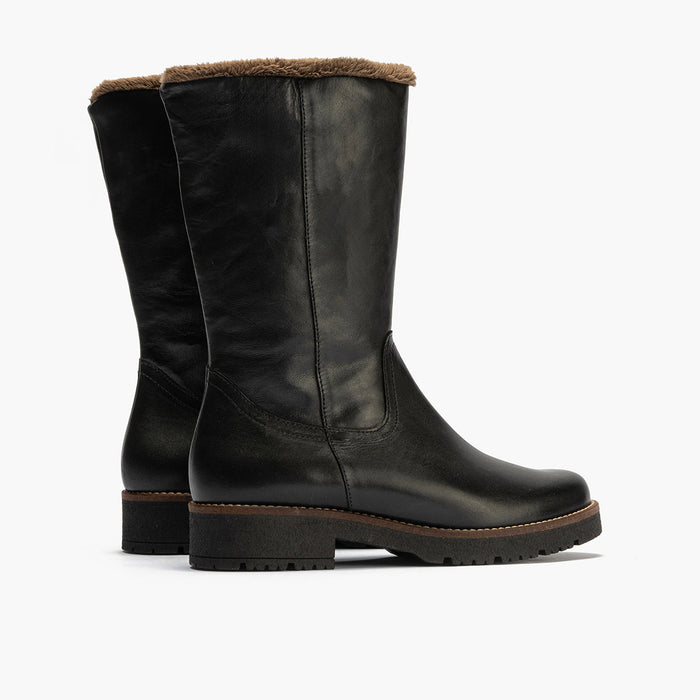 pitillos Bota Media con Pelo de mujer color negro Oferta especial