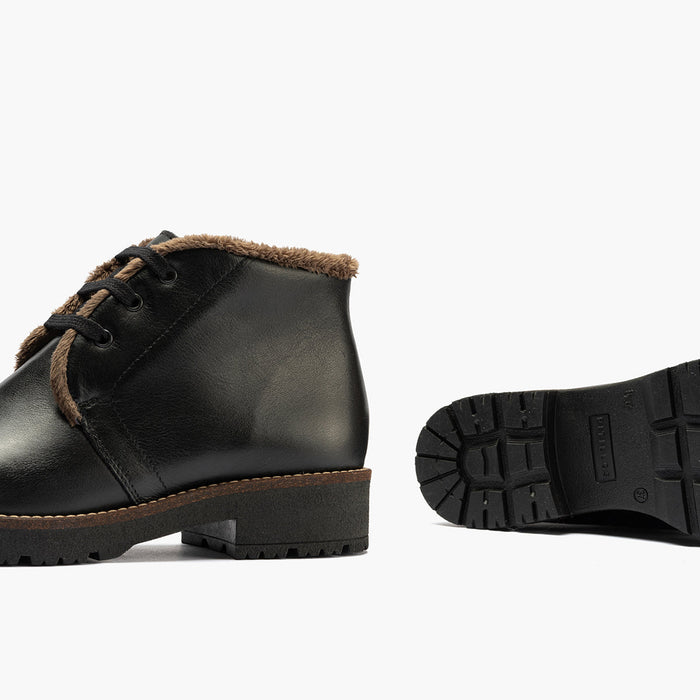 pitillos Botín Safari en Napa de mujer color negro COMPRAR AHORA