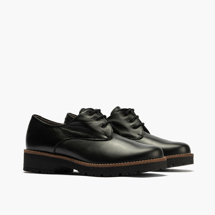 pitillos Blucher en Napa para mujer color negro ÚLTIMAS EDICIONES