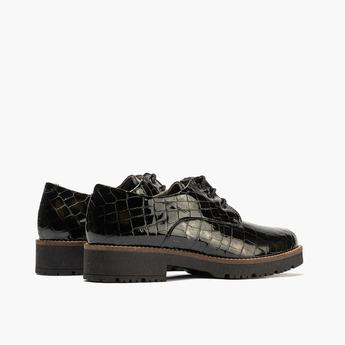 pitillos Blucher en Coco mujer color negro Precio de fábrica