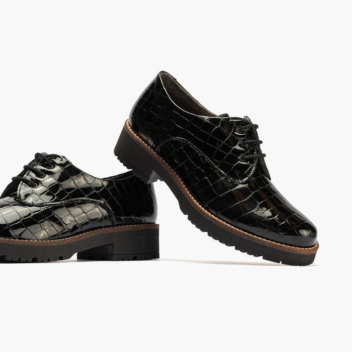 pitillos Blucher en Coco mujer color negro Precio de fábrica