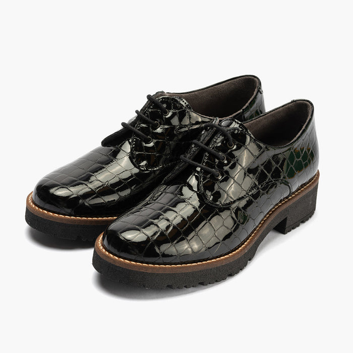 pitillos Blucher en Coco mujer color negro Precio de fábrica