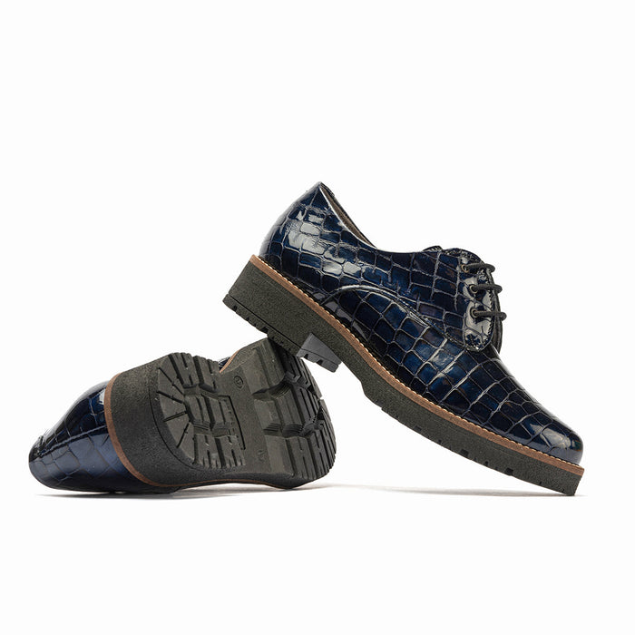 pitillos Blucher en Coco de mujer color marino Promoción por tiempo limitado