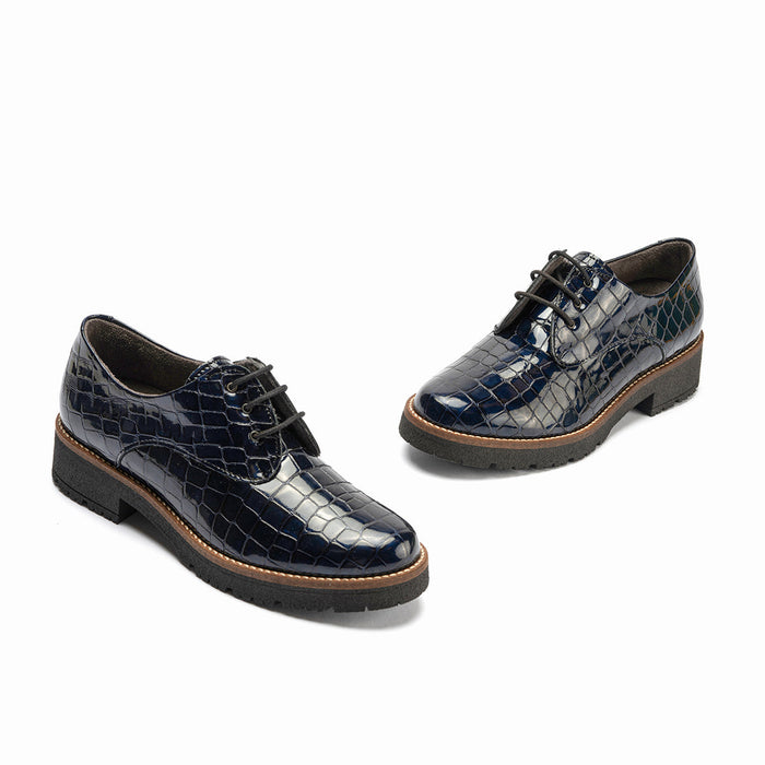 pitillos Blucher en Coco de mujer color marino Promoción por tiempo limitado