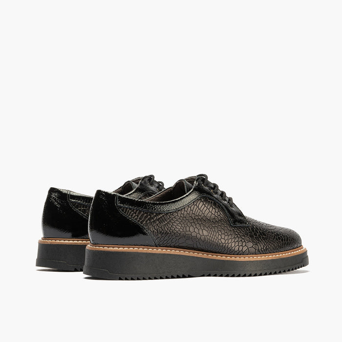 pitillos Blucher Combinado de mujer color negro Solo queda un día