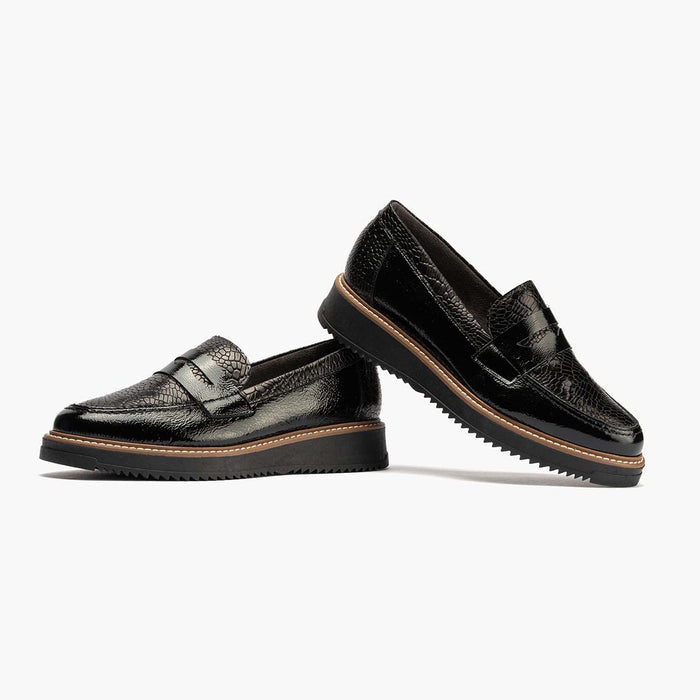 pitillos Mocasín Combinado mujer color negro Grandes descuentos