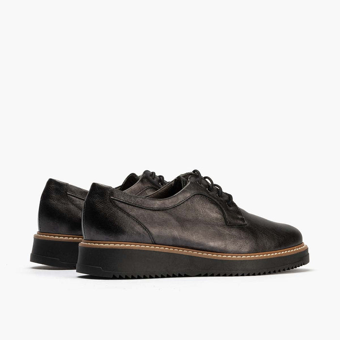 pitillos Blucher en Laminado para mujer color antracita Liquidación
