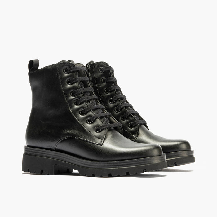pitillos Bota Militar en Napa para mujer color negro Libre de impuestos