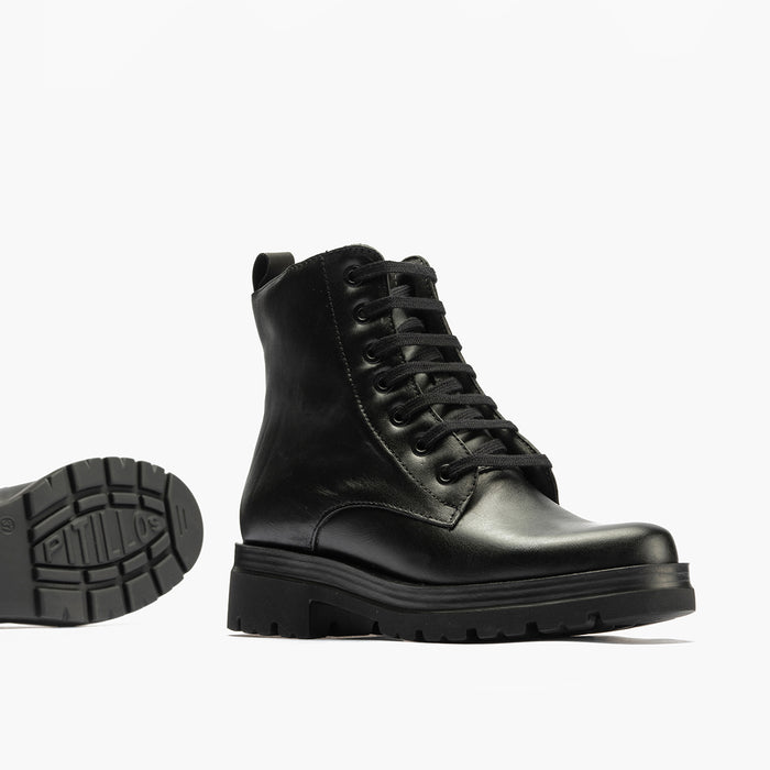 pitillos Bota Militar en Napa para mujer color negro Libre de impuestos