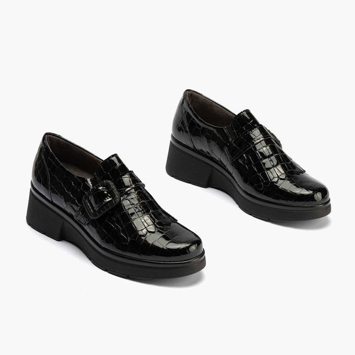 pitillos Zapato Abotinado Flecos Coco de mujer color negro Descuentos del mes