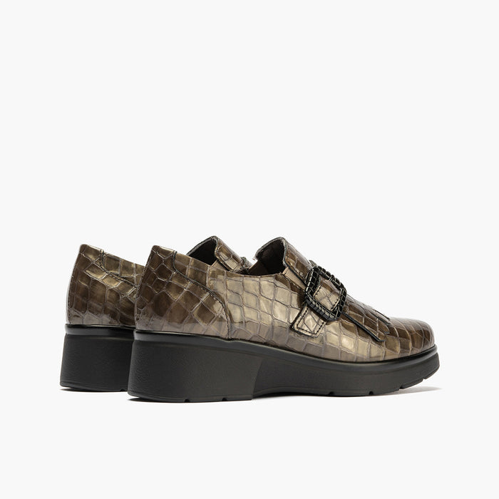 pitillos Zapato Abotinado Flecos Coco para mujer color humo Oferta exclusiva