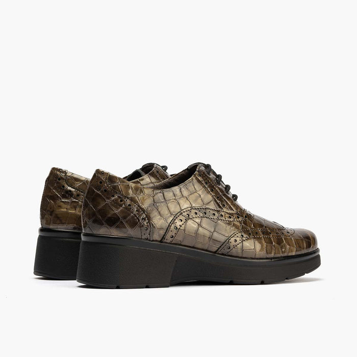 pitillos Zapato Inglés Coco de mujer color humo Descuento por venta flash