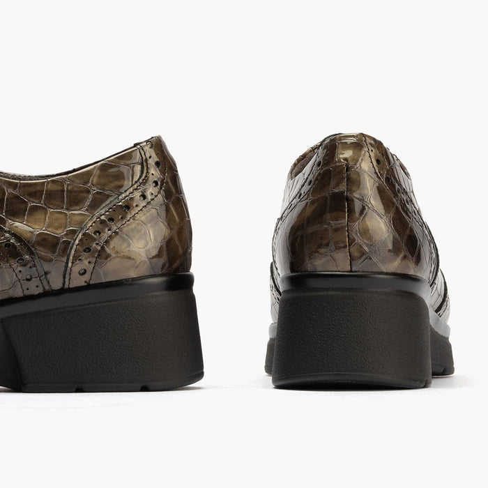 pitillos Zapato Inglés Coco de mujer color humo Descuento por venta flash