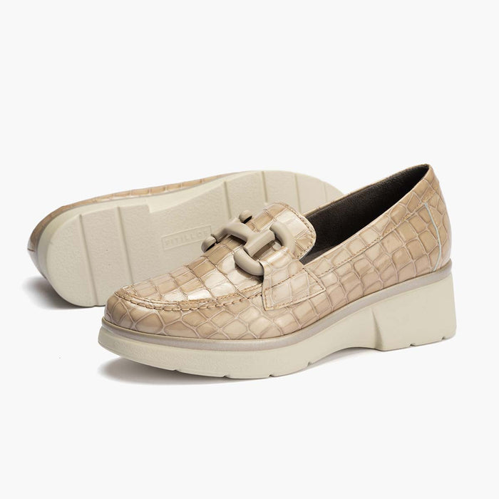 pitillos Mocasín coco mujer color piedra Ofertas de temporada