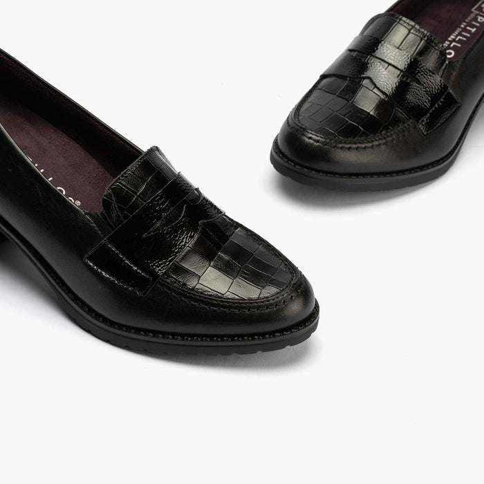 pitillos Mocasín mujer color negro En oferta