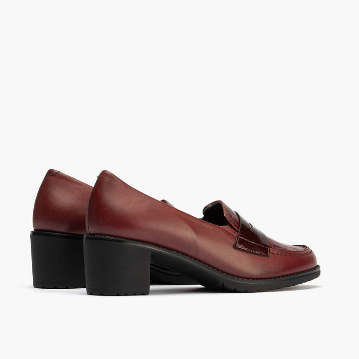 pitillos Mocasín mujer color burdeos Gran oferta