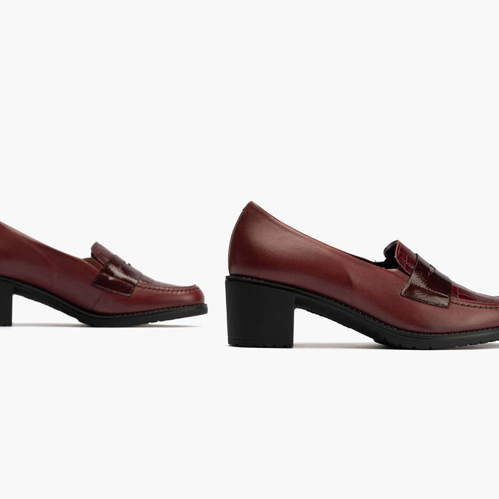 pitillos Mocasín mujer color burdeos Gran oferta