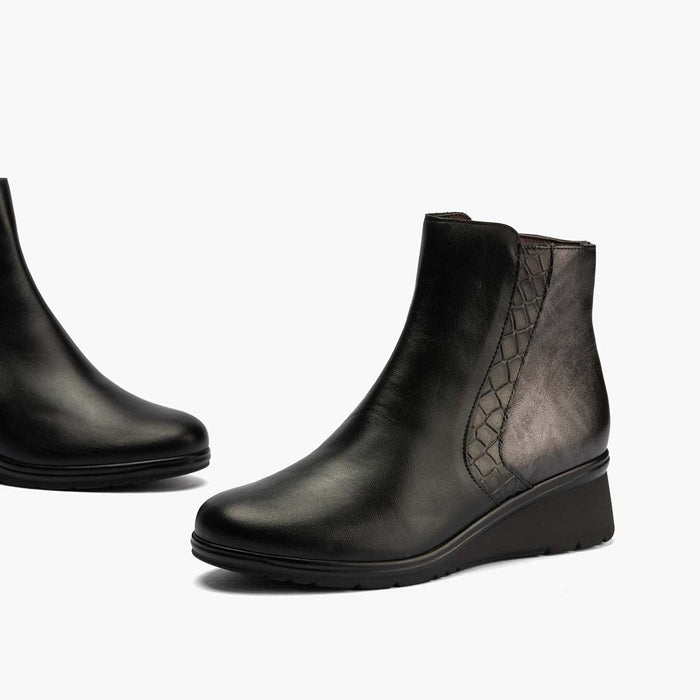 pitillos Botín para mujer color negro Rebajas baratas