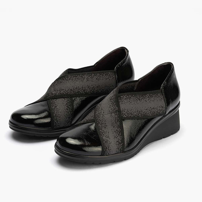 pitillos Zapatos Elásticos Cruzados de mujer color negro Tienda