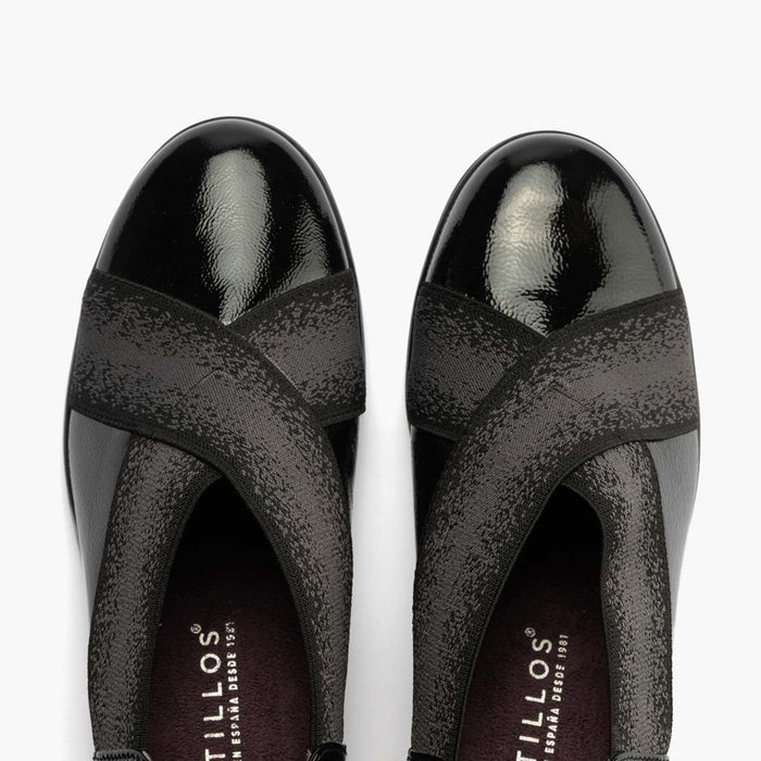 pitillos Zapatos Elásticos Cruzados de mujer color negro Tienda