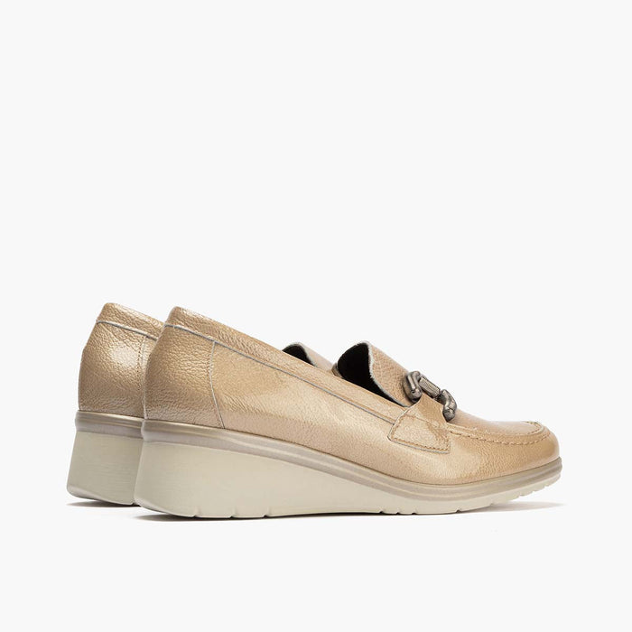 pitillos Mocasín Adorno de mujer color piedra Mejor oferta
