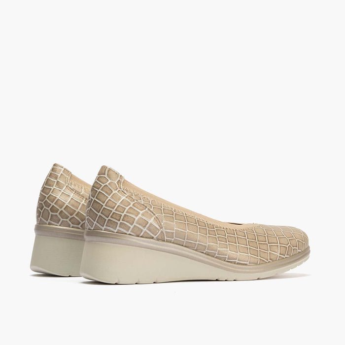 pitillos Zapato Salón Pico con Elástico de mujer color piedra Rebajas top
