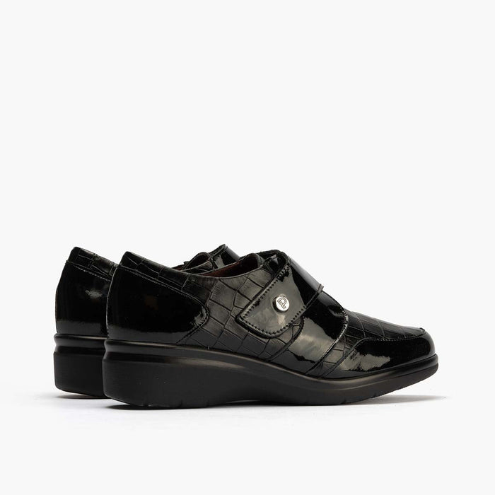 pitillos Blucher Velcro en Coco mujer color negro Oferta especial