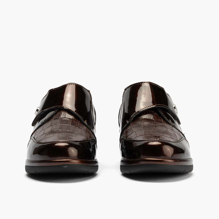 pitillos Blucher Velcro en Coco para mujer color marrón Envío gratis
