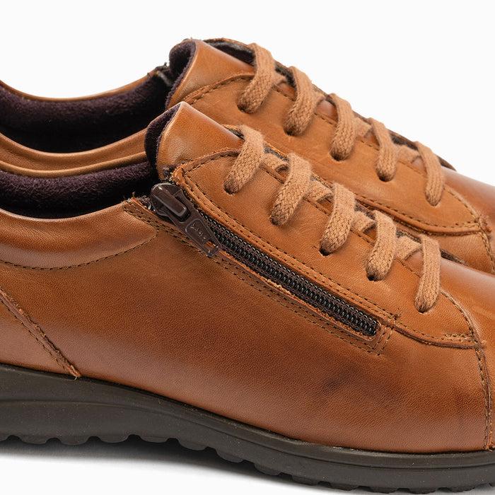 pitillos Zapato Deportivo con Cremallera para mujer color cuero ÚLTIMAS EDICIONES