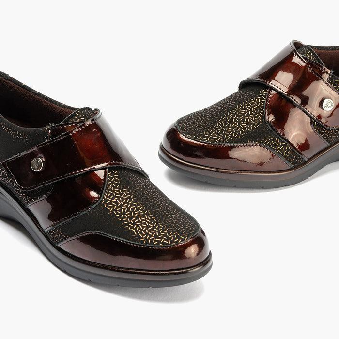 pitillos Blucher Lycra Con Velcro para mujer color marrón Solo hoy