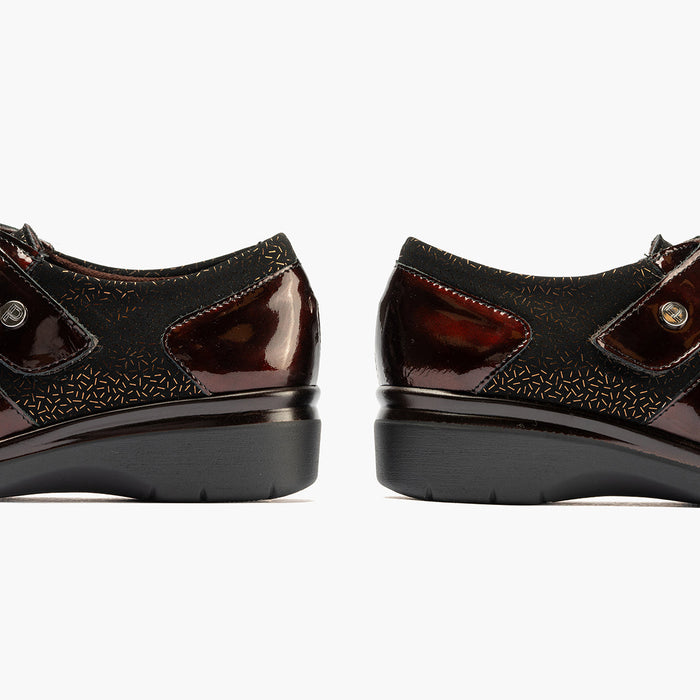 pitillos Blucher Lycra Con Velcro para mujer color marrón Solo hoy
