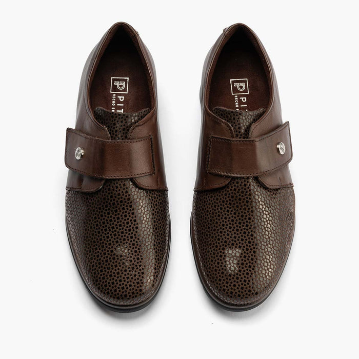 pitillos Blucher Correa para mujer color marrón Tienda de fábrica