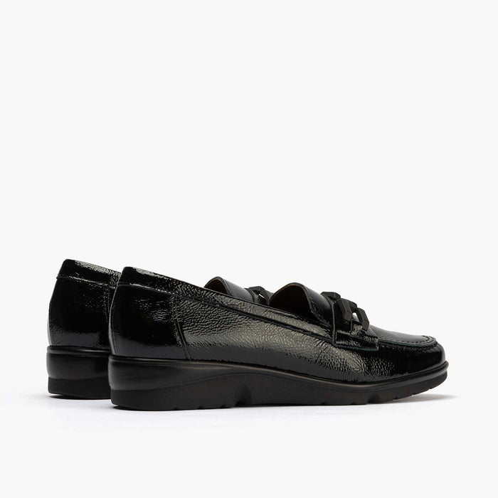 pitillos Mocasín Adorno para mujer color negro Libre de impuestos