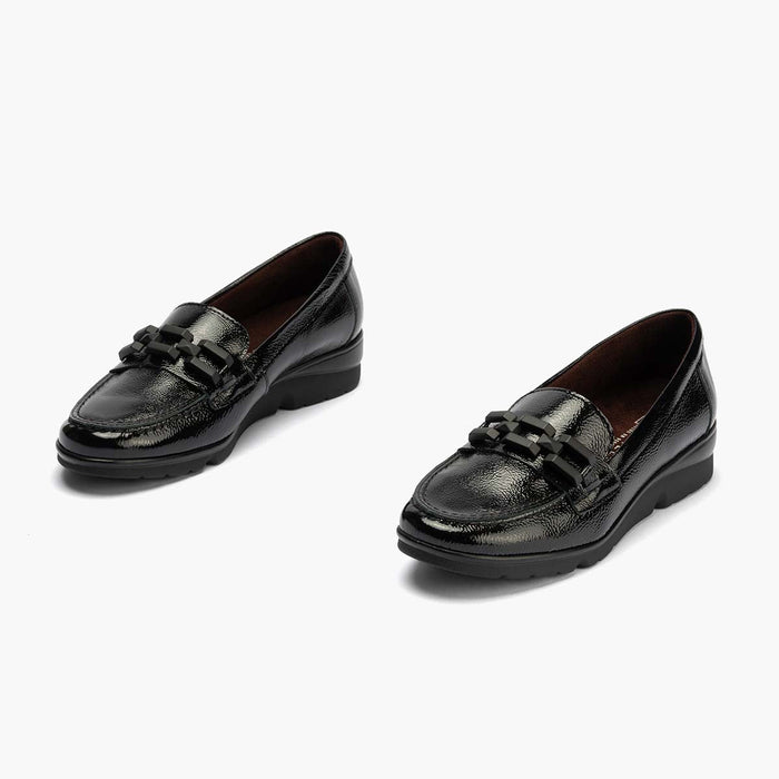 pitillos Mocasín Adorno para mujer color negro Libre de impuestos