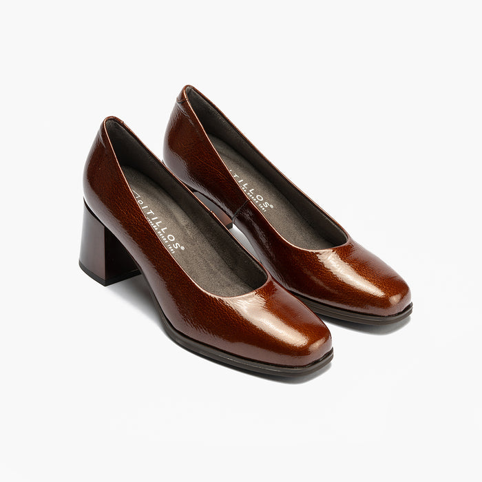 pitillos Zapato de Salón en Charol para mujer color cuero Rebajas de fin de temporada