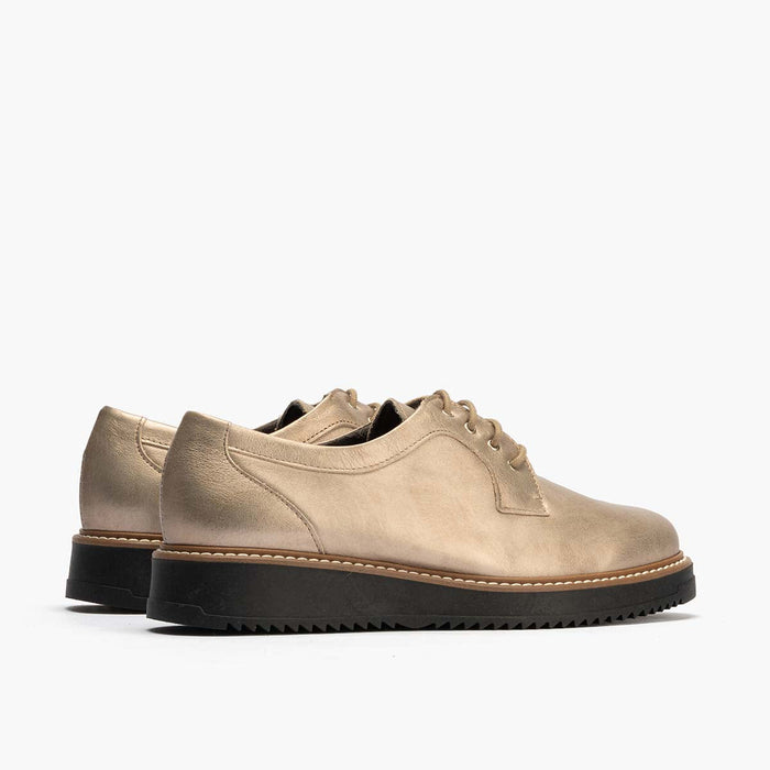 pitillos Blucher en Laminado para mujer color piedra Devoluciones gratuitas