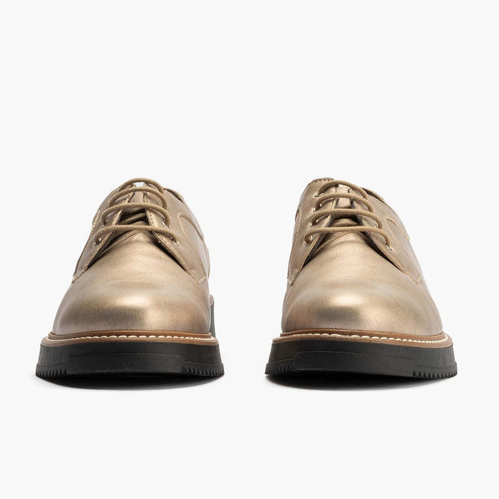 pitillos Blucher en Laminado para mujer color piedra Devoluciones gratuitas
