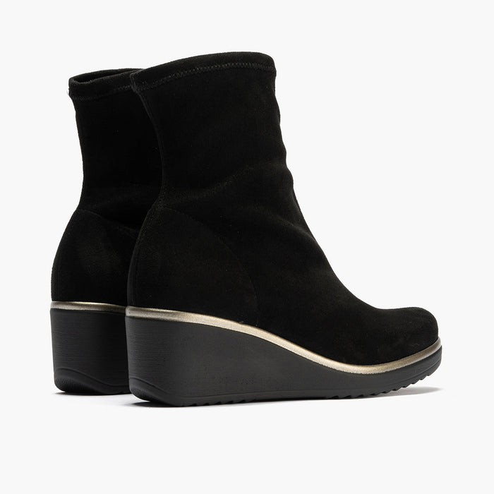 pitillos Botín Ante Strech mujer color negro 2025