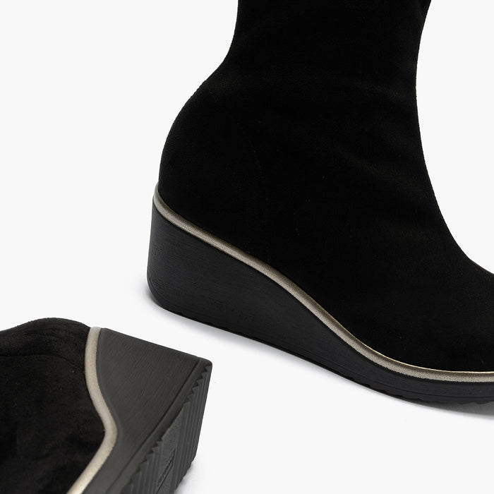 pitillos Botín Ante Strech mujer color negro 2025