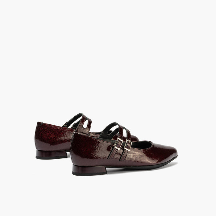 pitillos Mercedes en Charol de mujer color burdeos Gran oferta