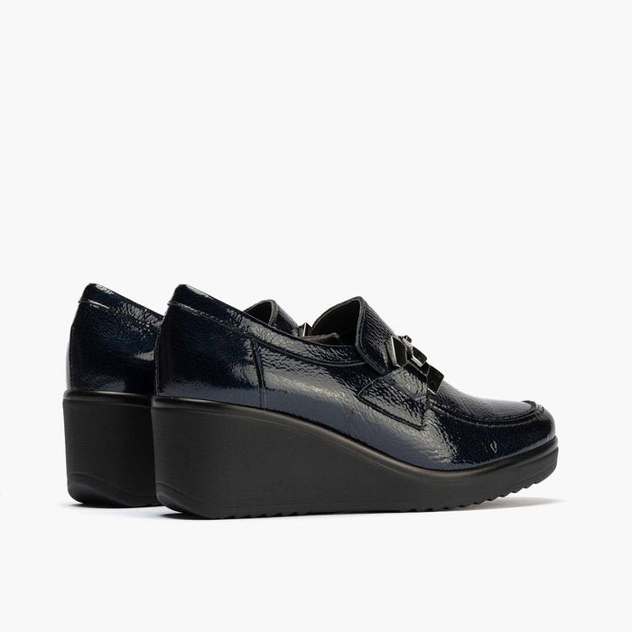 pitillos Zapato Abotinado en Charol para mujer color marino Rebajas baratas