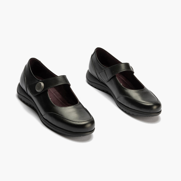 pitillos Mercedes con Velcro de mujer color negro Rebajas de fábrica